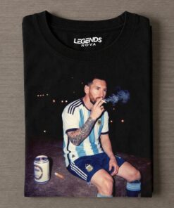 Ronaldo and Messi Classic Retro Soccer Smoke Shirt
