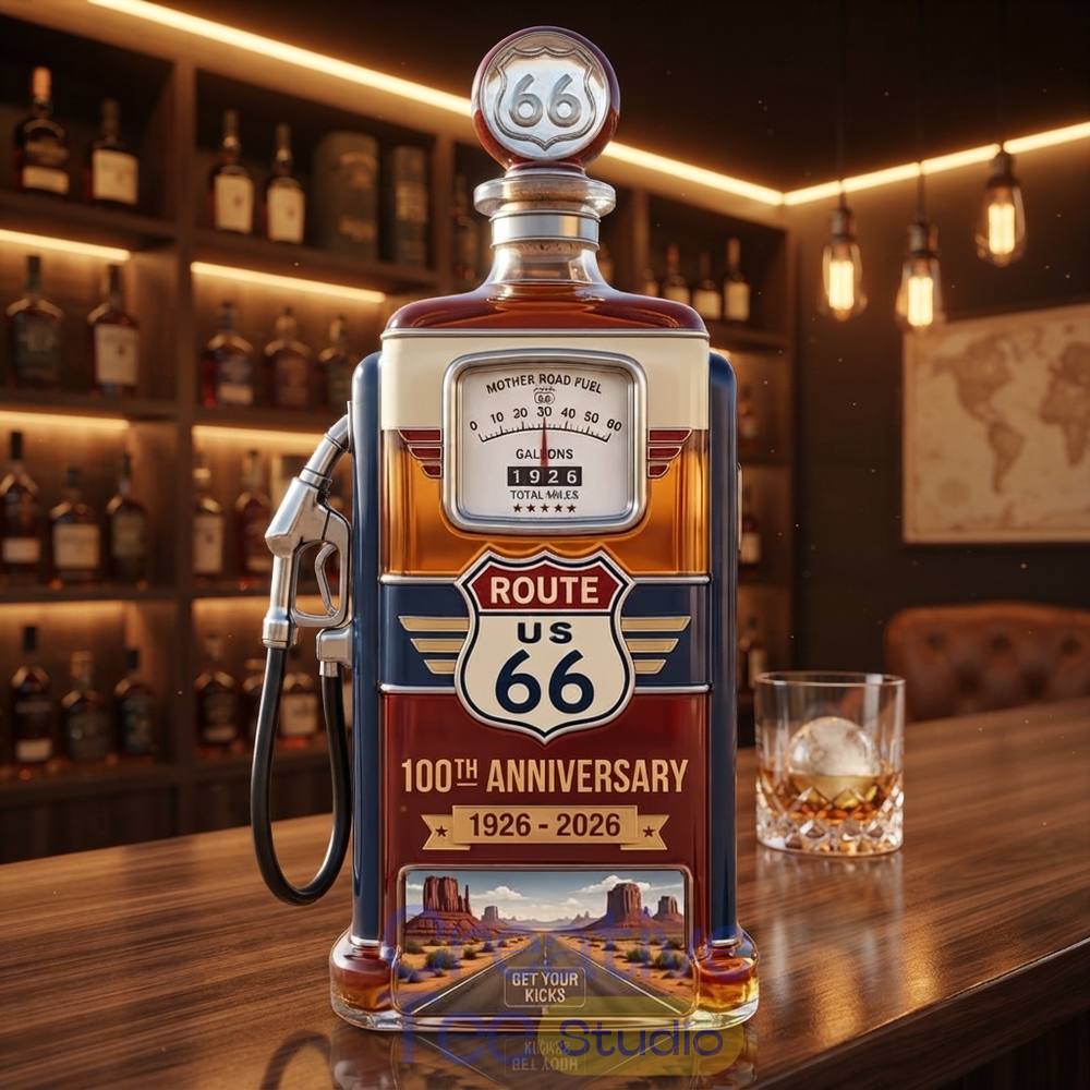 Route 66 1926-2026 100th Anniversary Whiskey Bottle Route 66 1926-2026 100th Anniversary Whiskey Bottle