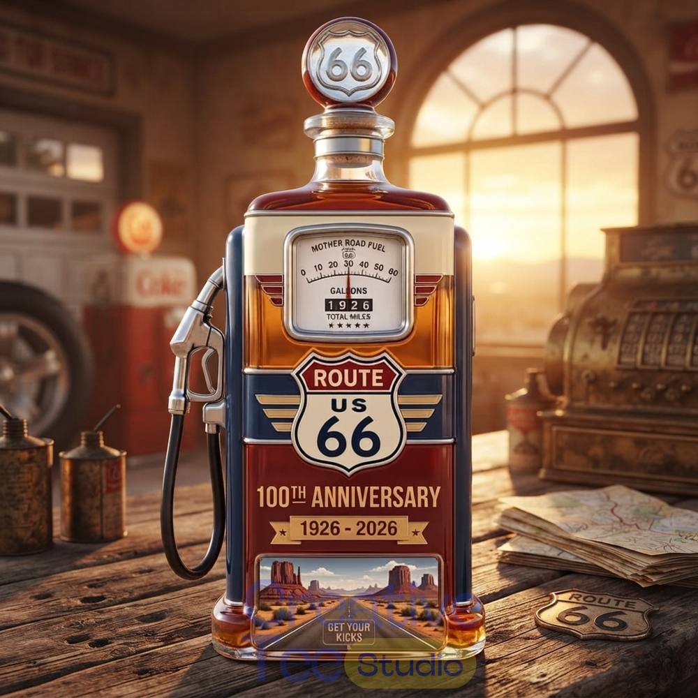 Route 66 1926-2026 100th Anniversary Whiskey Bottle Route 66 1926-2026 100th Anniversary Whiskey Bottle