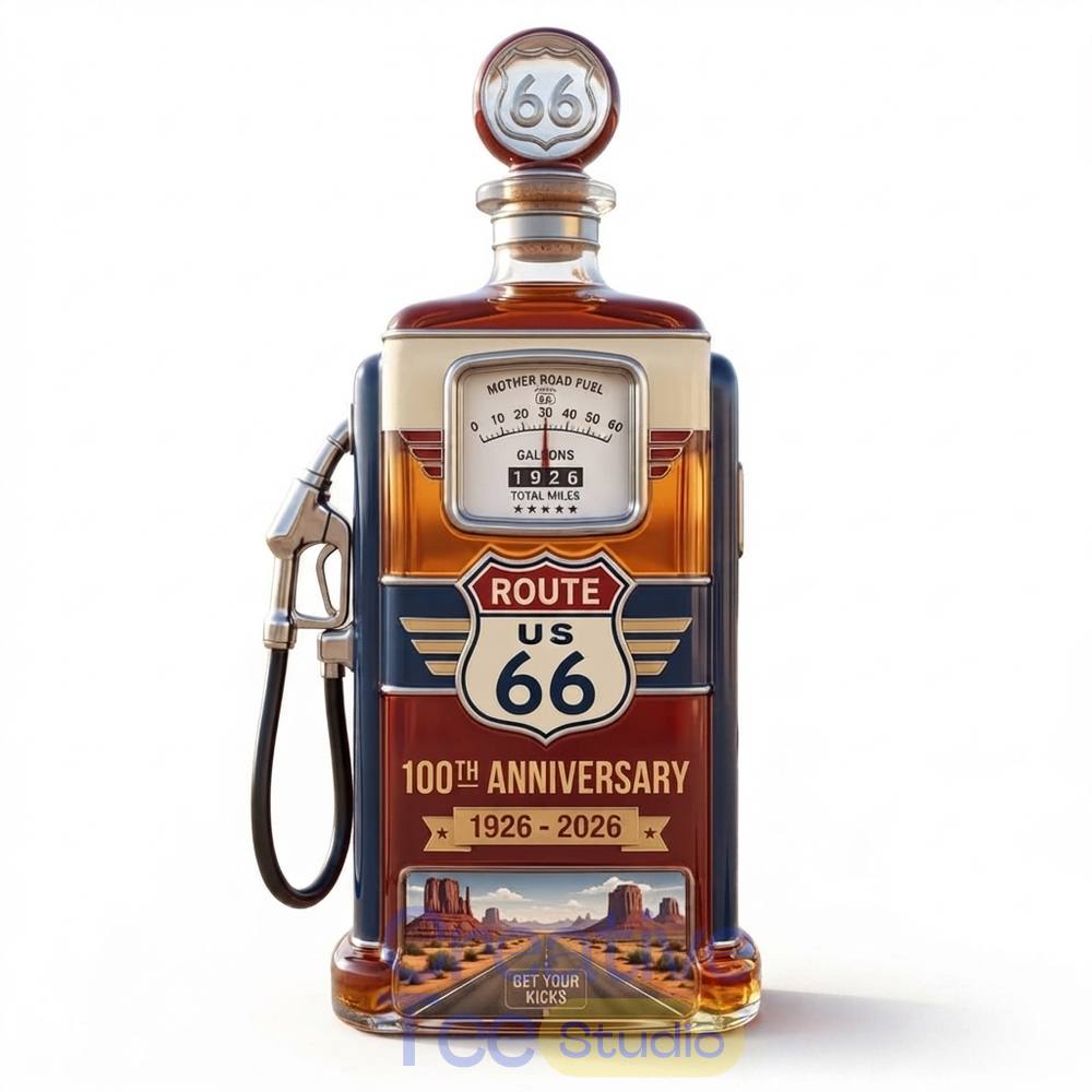 Route 66 1926-2026 100th Anniversary Whiskey Bottle Route 66 1926-2026 100th Anniversary Whiskey Bottle