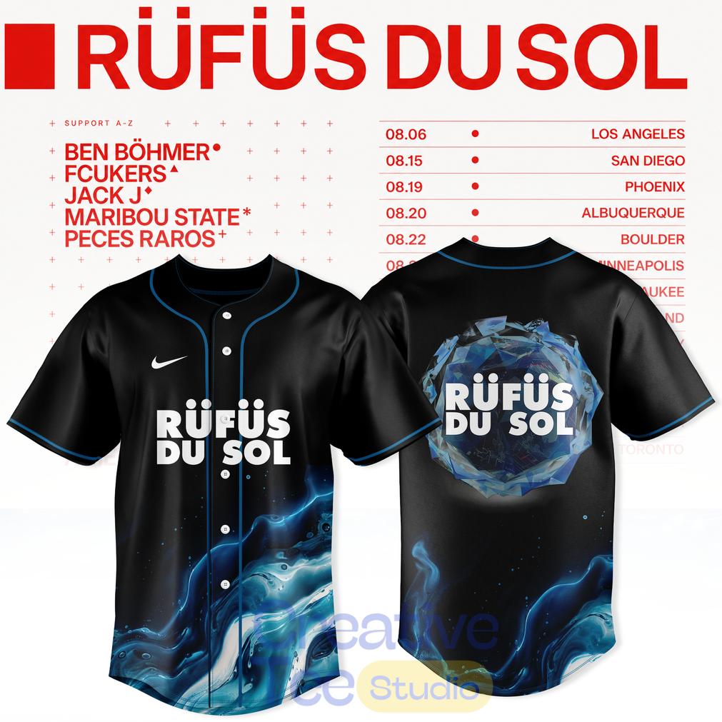 Rufus Du Sol 2026 Tour Special Edition Baseball Jersey Rufus Du Sol 2026 Tour Special Edition Baseball Jersey