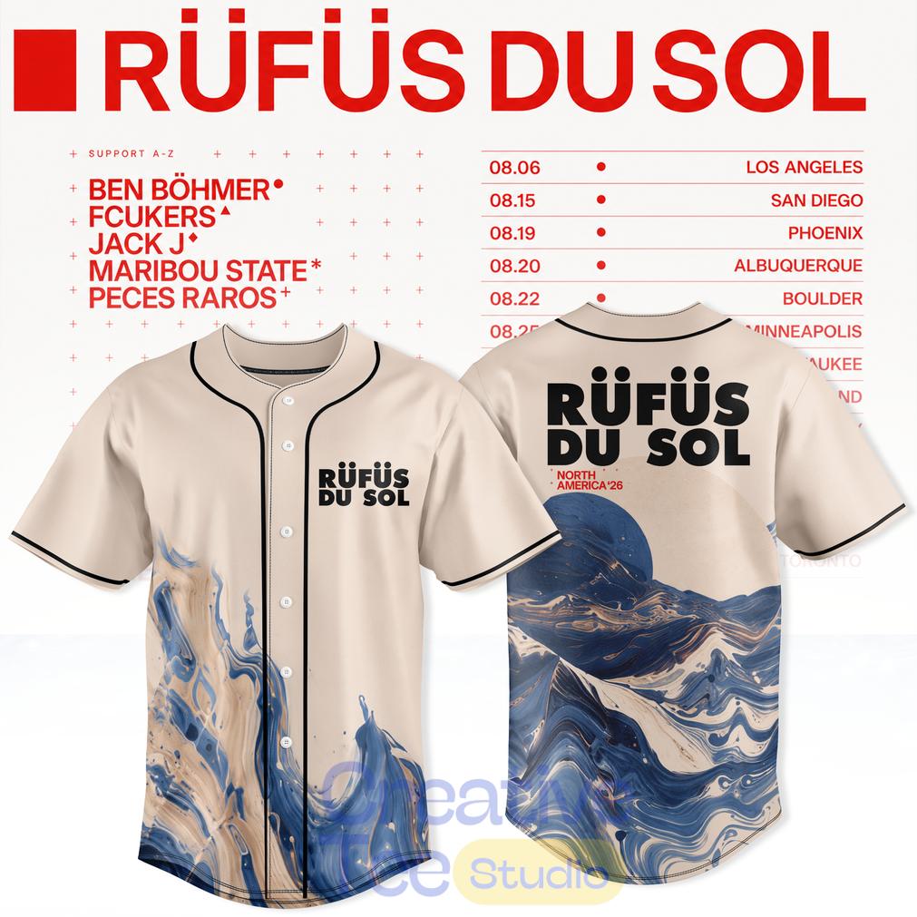 Rufus Du Sol 2026 Tour Special Edition Baseball Jersey Rufus Du Sol 2026 Tour Special Edition Baseball Jersey