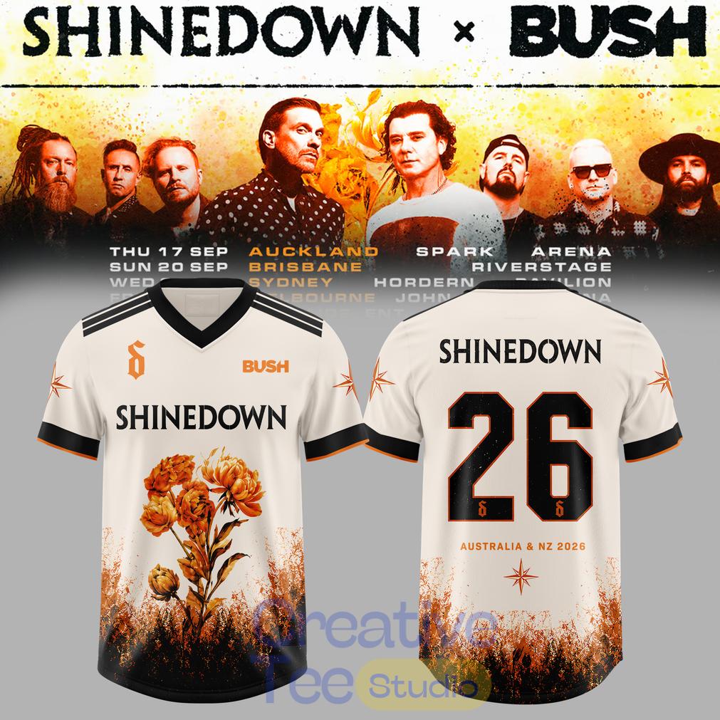 Shinedown X Bush Co-Headline Australian & NZ Tour Football Jersey Shinedown X Bush Co-Headline Australian & NZ Tour Football Jersey