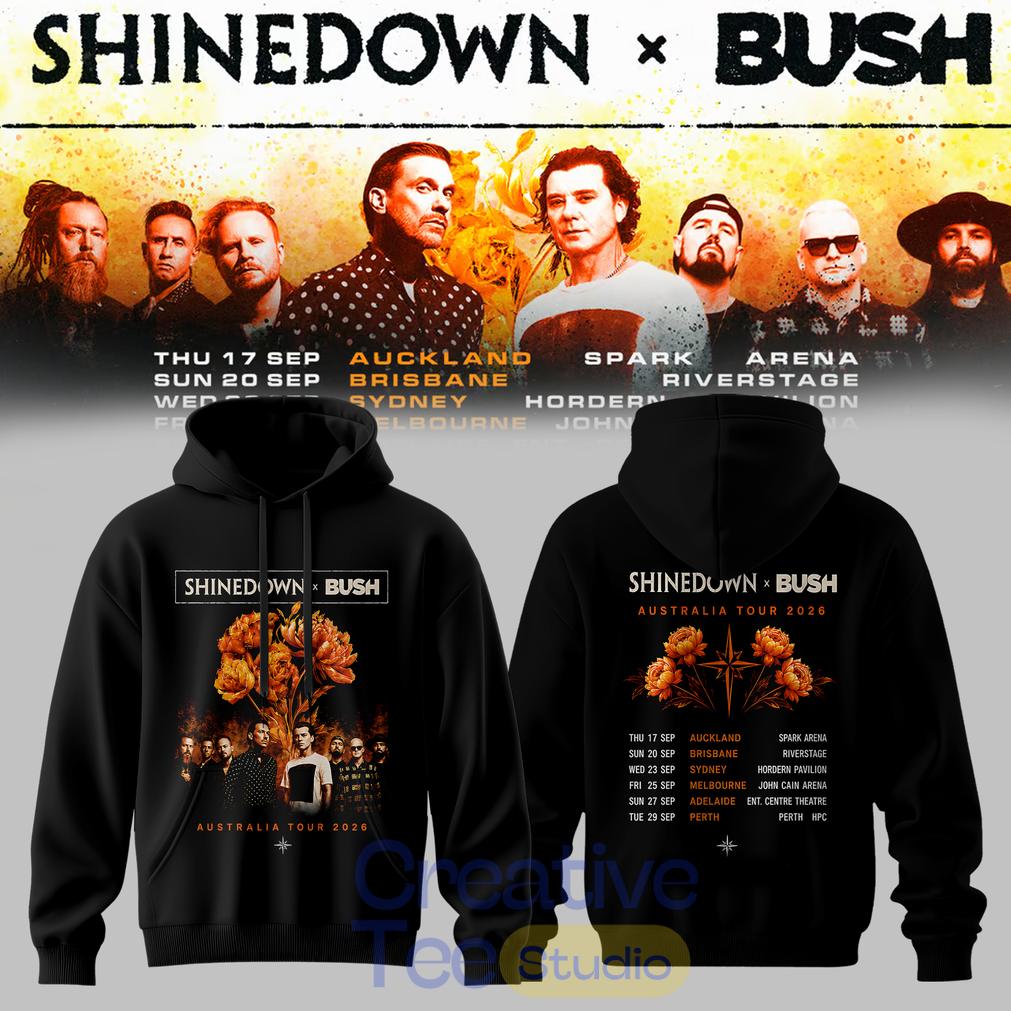 Shinedown X Bush Co-Headline Australian & NZ Tour Special Tee Hoodie Shinedown X Bush Co-Headline Australian & NZ Tour Special Tee Hoodie