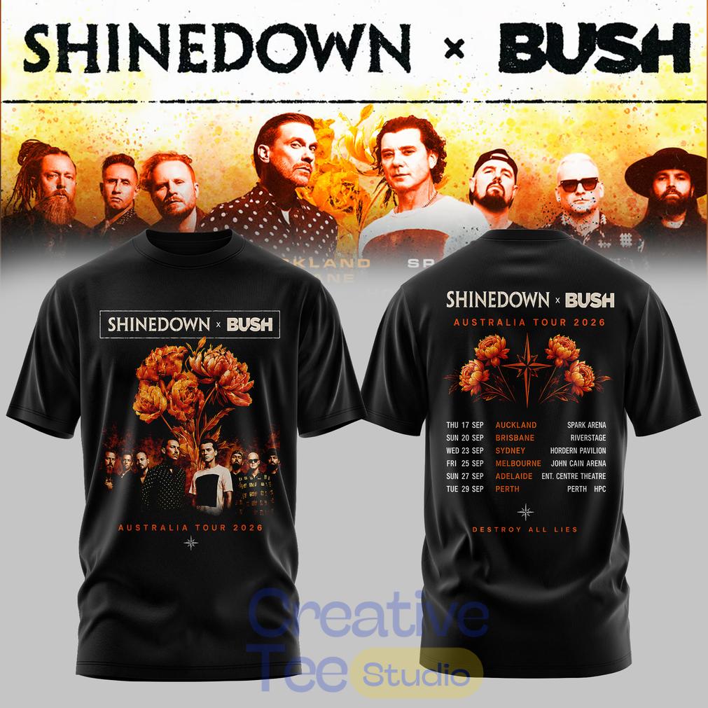 Shinedown X Bush Co-Headline Australian & NZ Tour Special Tee Hoodie Shinedown X Bush Co-Headline Australian & NZ Tour Special Tee Hoodie