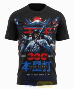Shohei Ohtani LA Dodgers First Japanese Player to Hit 300 Home Runs Edition Shirt