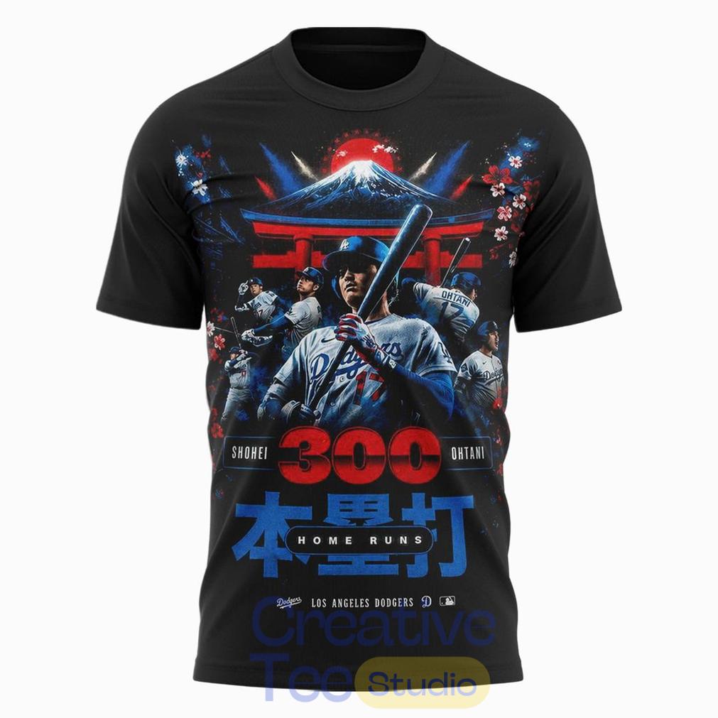 Shohei Ohtani LA Dodgers First Japanese Player to Hit 300 Home Runs Edition Shirt Shohei Ohtani LA Dodgers First Japanese Player to Hit 300 Home Runs Edition Shirt