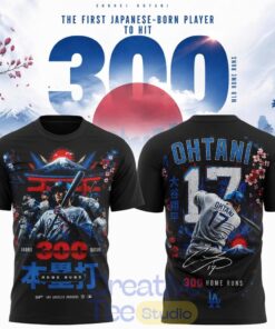Shohei Ohtani LA Dodgers Number 17 Hit 300 Home Runs Commemorative Shirt