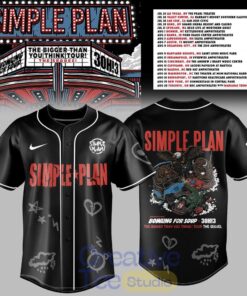 Simple Plan The Bigger Than You Think Tour Premium Baseball Jersey Simple Plan The Bigger Than You Think Tour Premium Baseball Jersey