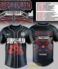 Simple Plan The Bigger Than You Think Tour Premium Baseball Jersey