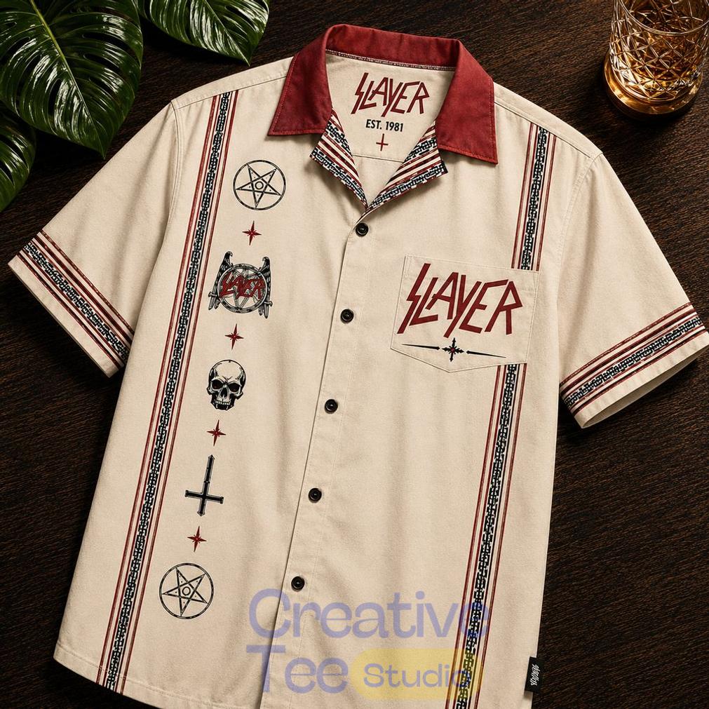 Slayer Mexican Inpsired Luxury Design Hawaiian Shirt Slayer Mexican Inpsired Luxury Design Hawaiian Shirt