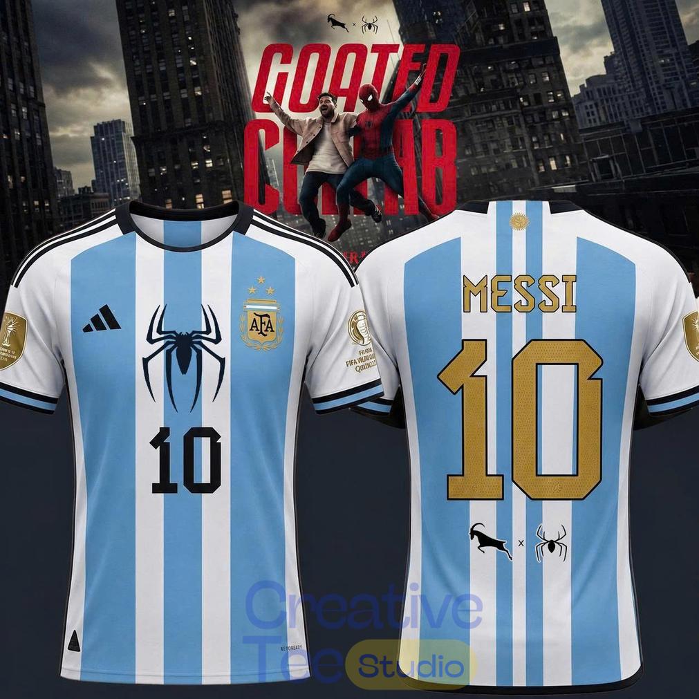 Spider Man x Argentina Messi Soccer Jersey Spider Man x Argentina Messi Soccer Jersey
