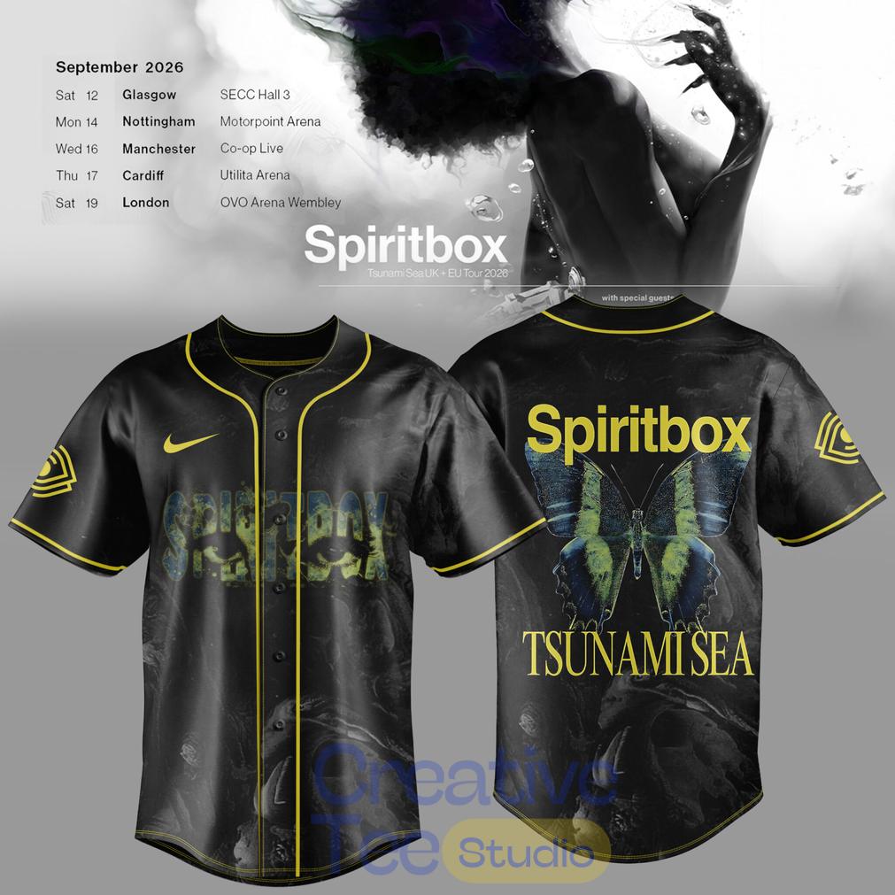 Spiritbox Tsunami Sea 2026 Golden Ruin Vintage Baseball Jersey Spiritbox Tsunami Sea 2026 Golden Ruin Vintage Baseball Jersey