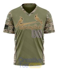 Springfield Cardinals 2026 Military Appreciation Night Camo Custom Baseball Jersey