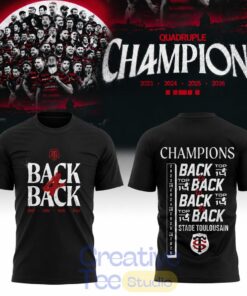 Stade Toulousain Rugby 2026 4-In-A-Row Champions T-Shirt