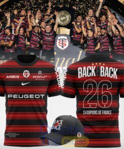 Stade Toulousain Rugby 2026 4-In-A-Row Champions T-Shirt