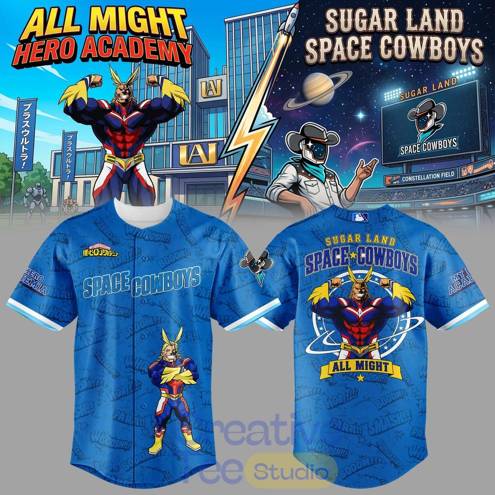 Sugar Land Space Cowboys My Hero Academia Night Baseball Jersey Sugar Land Space Cowboys My Hero Academia Night Baseball Jersey