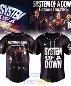 System of a Down “Europe-UK Stadium Tour 2026” Signature Baseball Jersey