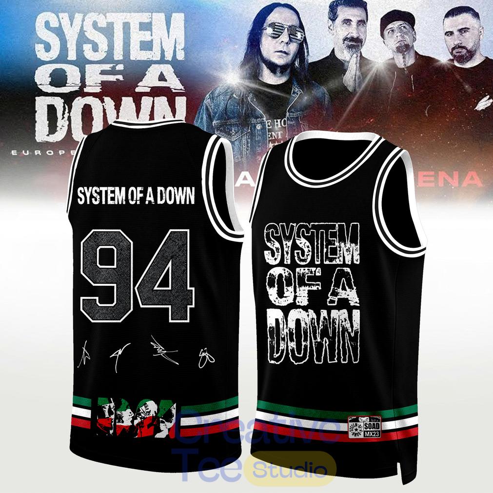 System of a Down “Europe-UK Stadium Tour 2026” Signature Basketball Jersey System of a Down “Europe-UK Stadium Tour 2026” Signature Basketball Jersey