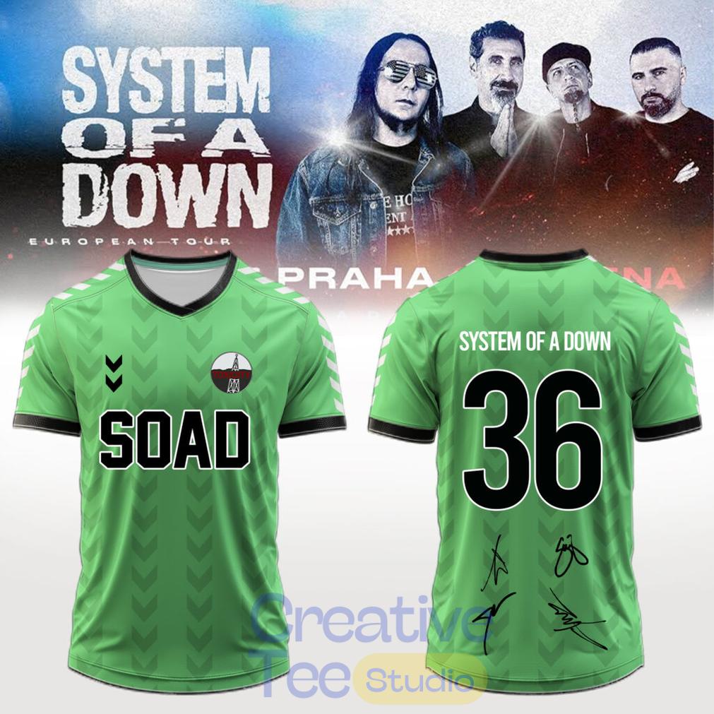System of a Down “Europe-UK Stadium Tour 2026” Signature Football Jersey System of a Down “Europe-UK Stadium Tour 2026” Signature Football Jersey