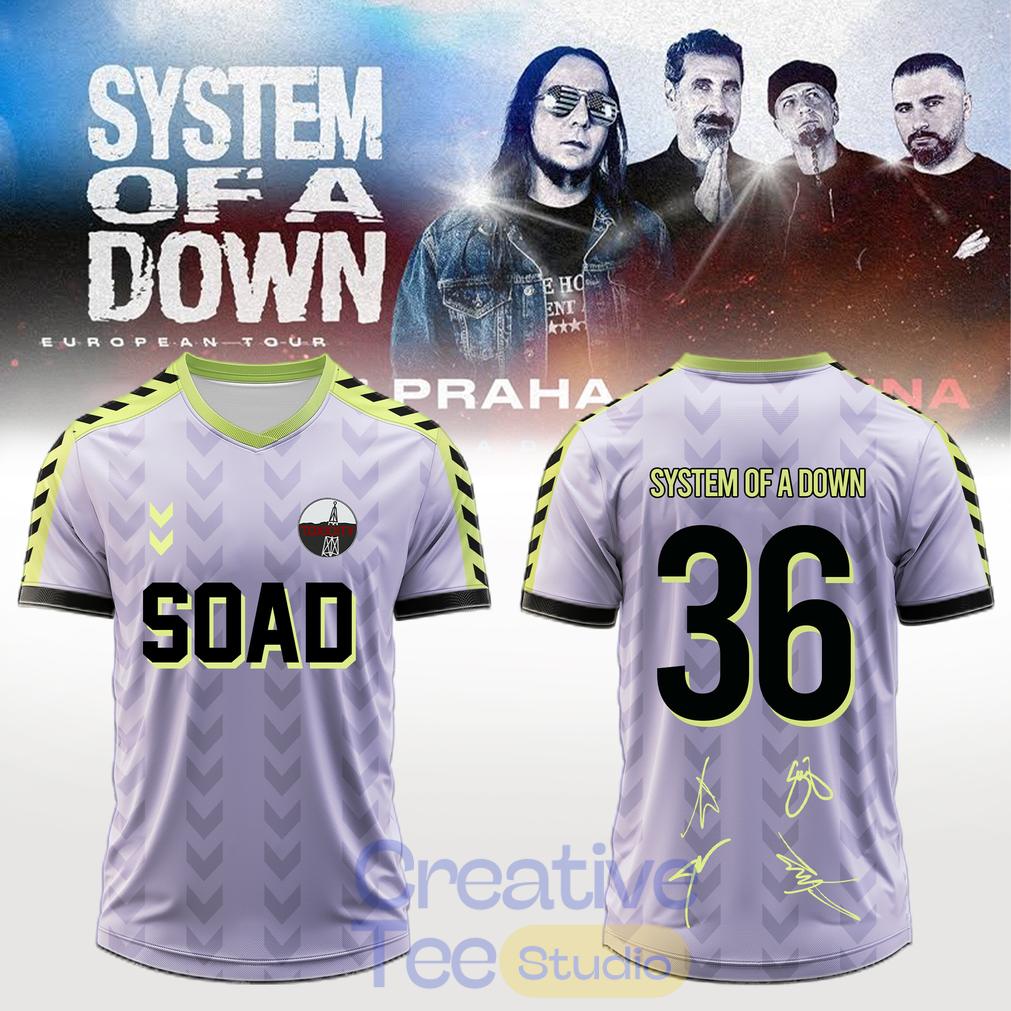 System of a Down “Europe-UK Stadium Tour 2026” Signature Football Jersey System of a Down “Europe-UK Stadium Tour 2026” Signature Football Jersey