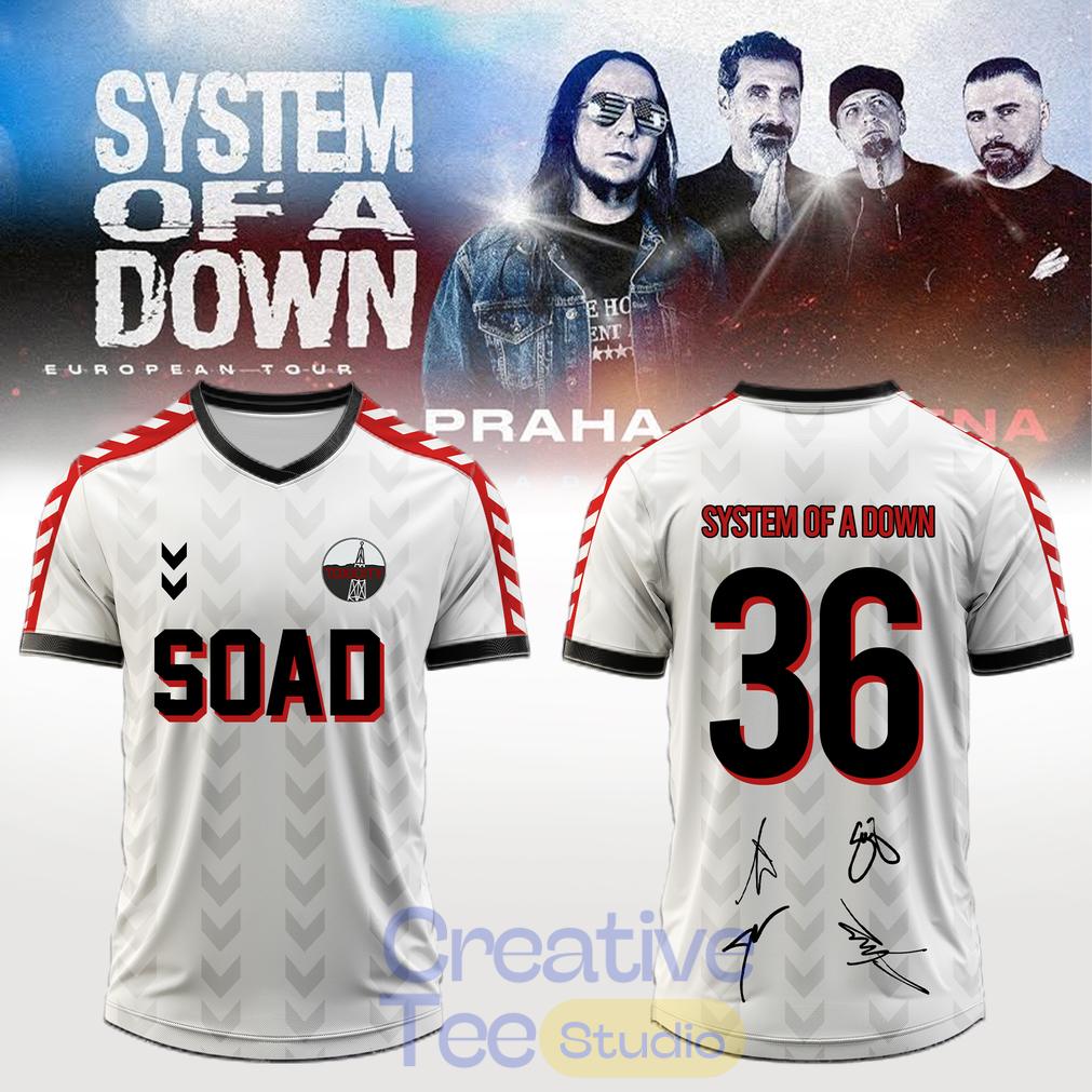 System of a Down “Europe-UK Stadium Tour 2026” Signature Football Jersey System of a Down “Europe-UK Stadium Tour 2026” Signature Football Jersey