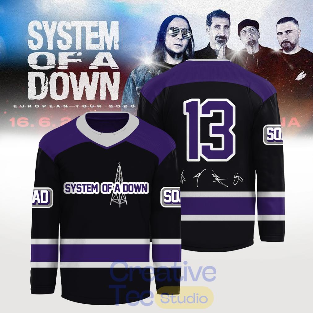 System of a Down “Europe-UK Stadium Tour 2026” Signature Hockey Jersey System of a Down “Europe-UK Stadium Tour 2026” Signature Hockey Jersey
