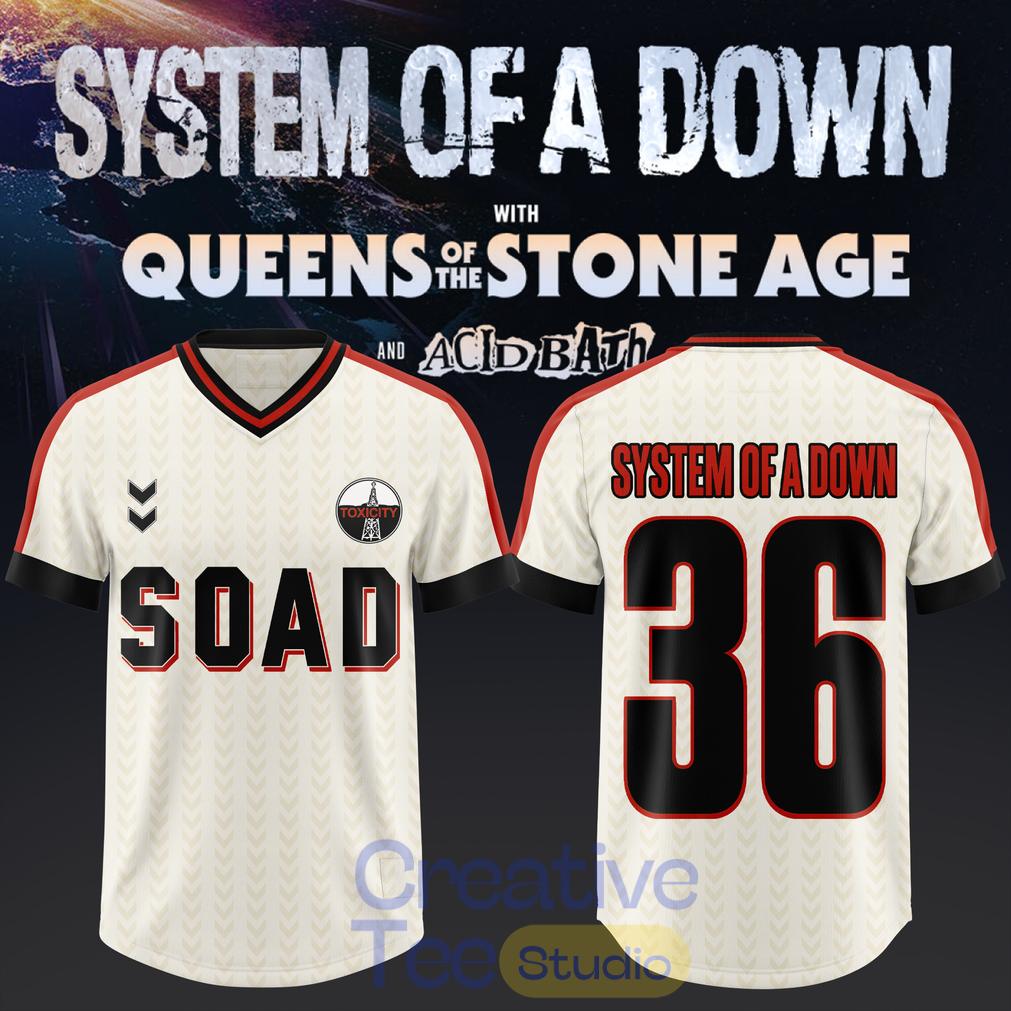 System of a Down UK EU Tour 2026 Edition Football Jersey System of a Down UK EU Tour 2026 Edition Football Jersey