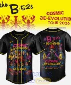 THE B-52s x DEVO – COSMIC DE-EVOLUTION Baseball Jersey THE B-52s x DEVO – COSMIC DE-EVOLUTION Baseball Jersey