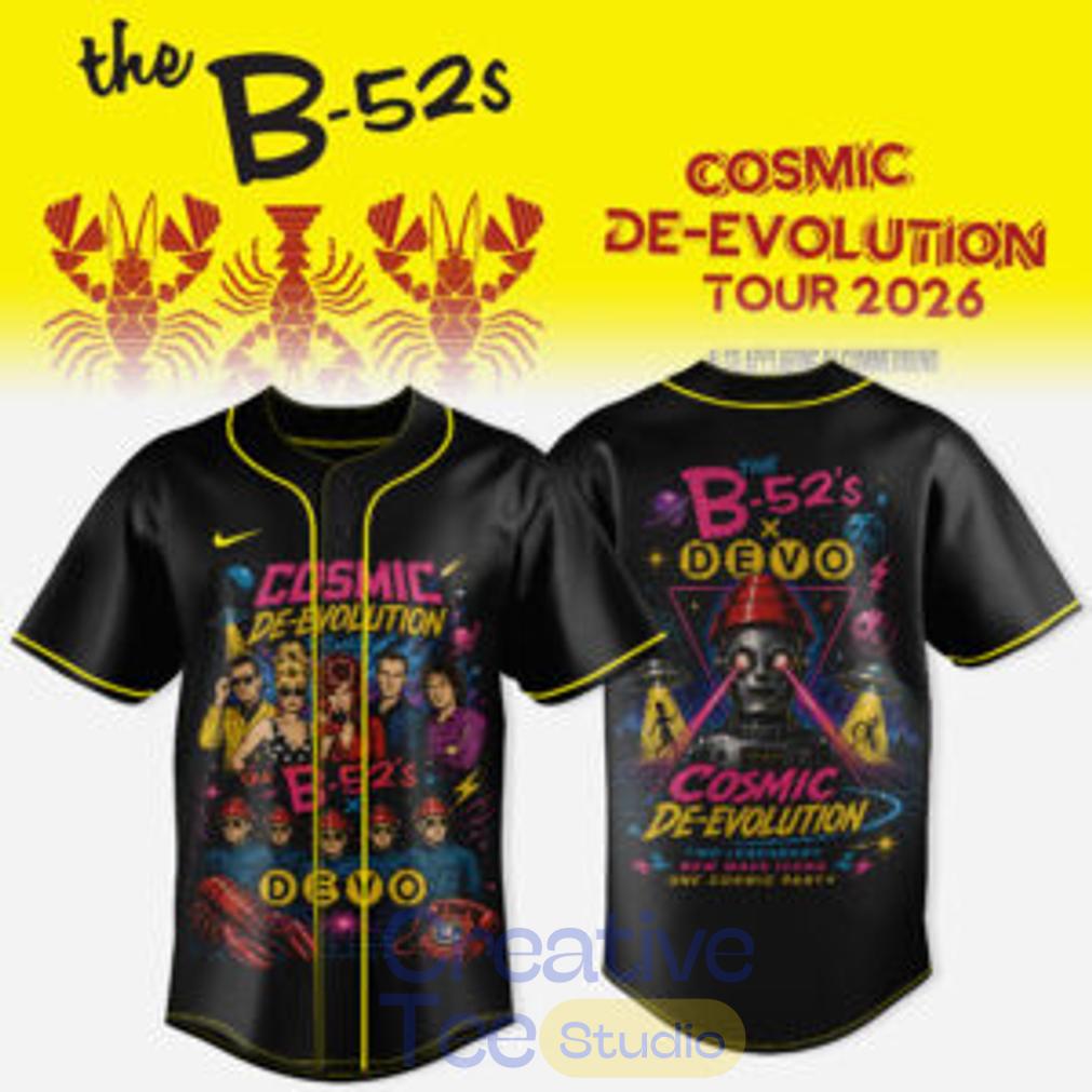 THE B-52s x DEVO – COSMIC DE-EVOLUTION Baseball Jersey THE B-52s x DEVO – COSMIC DE-EVOLUTION Baseball Jersey