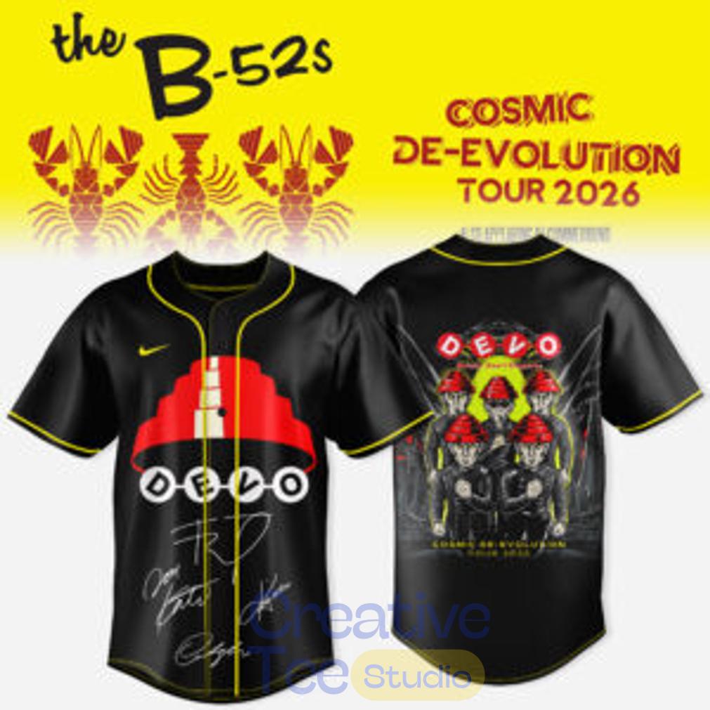 THE B-52s x DEVO – COSMIC DE-EVOLUTION Baseball Jersey THE B-52s x DEVO – COSMIC DE-EVOLUTION Baseball Jersey