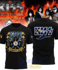 Tampa Bay Rays KISS Forever Band Tour 2026 Black Edition Tee