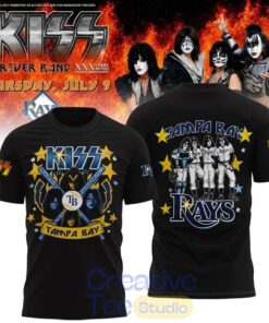 Tampa Bay Rays KISS Forever Band Tour 2026 Black Edition Tee