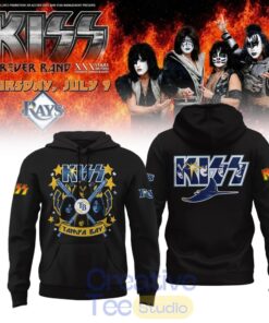 Tampa Bay Rays KISS Forever Band Tour 2026 Black Hoodie