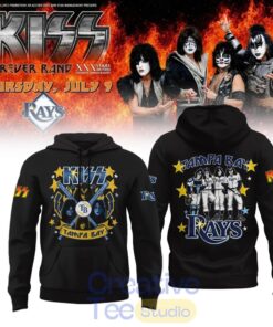 Tampa Bay Rays KISS Forever Band Tour 2026 Black Hoodie