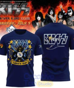 Tampa Bay Rays KISS Forever Band Tour 2026 Blue Edition Tee