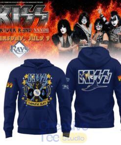 Tampa Bay Rays KISS Forever Band Tour 2026 Blue Hoodie