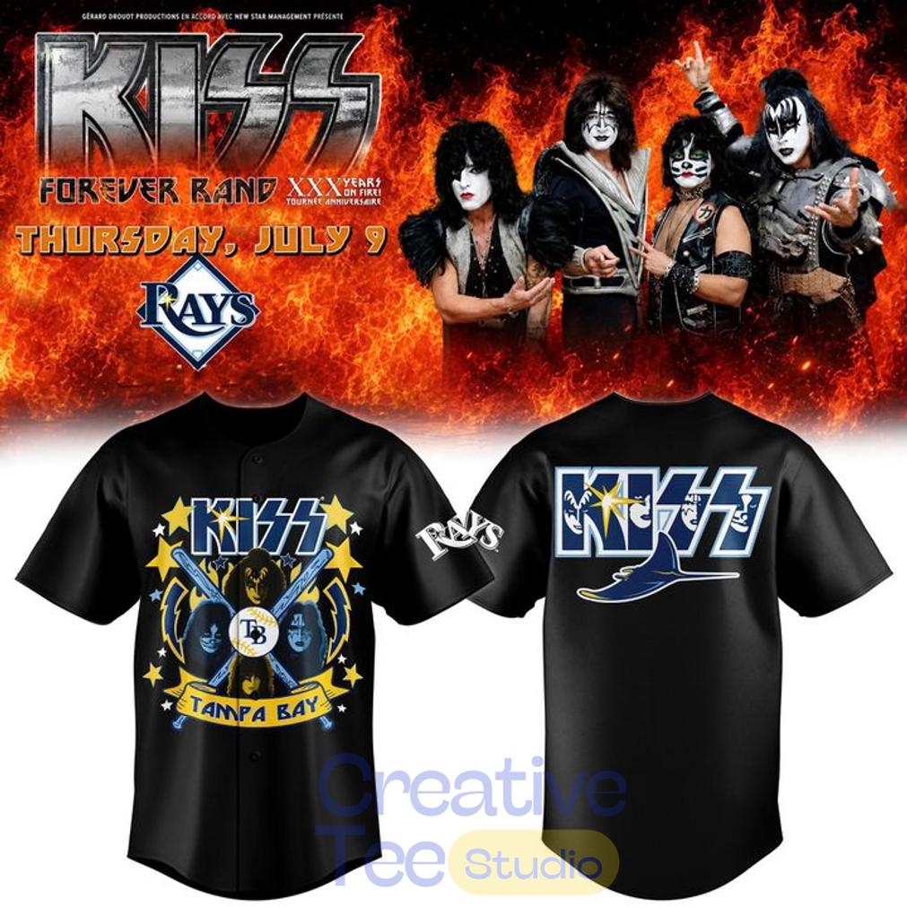 Tampa Bay Rays x KISS Tour Special Baseball Jersey Tampa Bay Rays x KISS Tour Special Baseball Jersey