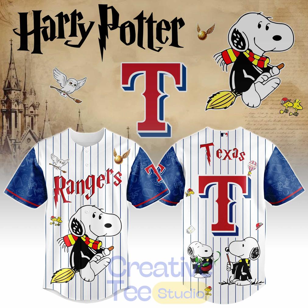 Texas Rangers Peanuts Harry Potter 2026 Special Edition Baseball Jersey Texas Rangers Peanuts Harry Potter 2026 Special Edition Baseball Jersey