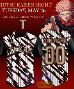Texas Rangers x Jujutsu Kaisen Night 2026 Baseball Jersey