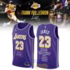 Thank you LeBron Los Angeles Lakers Basketball Jersey