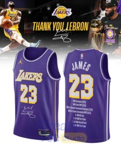 Thank you LeBron Los Angeles Lakers Basketball Jersey Thank you LeBron Los Angeles Lakers Basketball Jersey