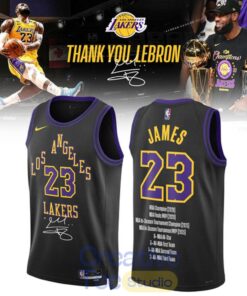 Thank you LeBron Los Angeles Lakers Basketball Jersey