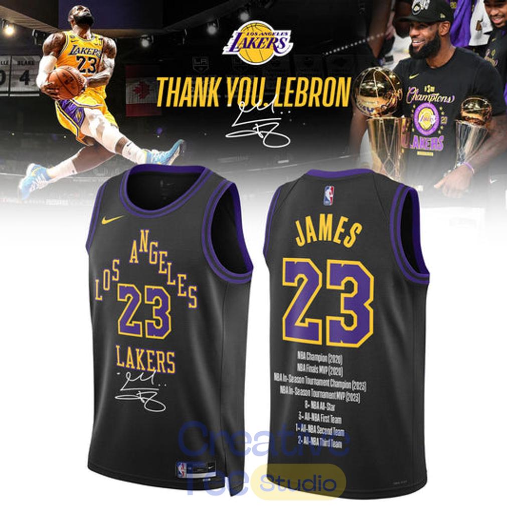 Thank you LeBron Los Angeles Lakers Basketball Jersey Thank you LeBron Los Angeles Lakers Basketball Jersey
