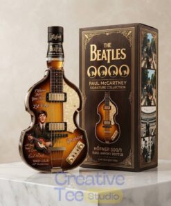 The Beatles Paul McCartney Guitar-shaped Whiskey Bottle