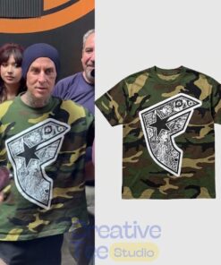 Travis Barker Famous Stars and Straps Camo At The Blink-182 Day In Los Angeles T-Shirt