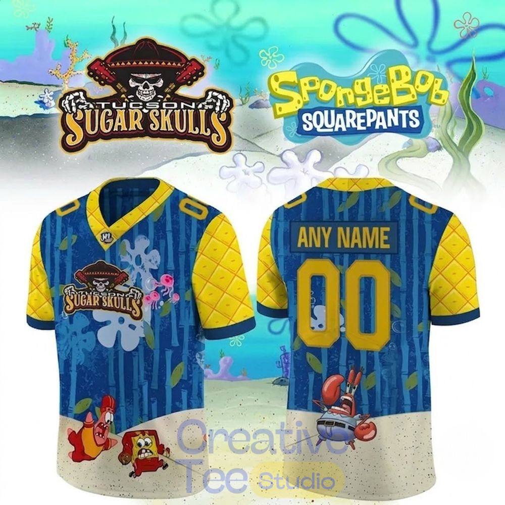 Tucson Sugar Skulls x SpongeBob SquarePants Football Jersey Tucson Sugar Skulls x SpongeBob SquarePants Football Jersey