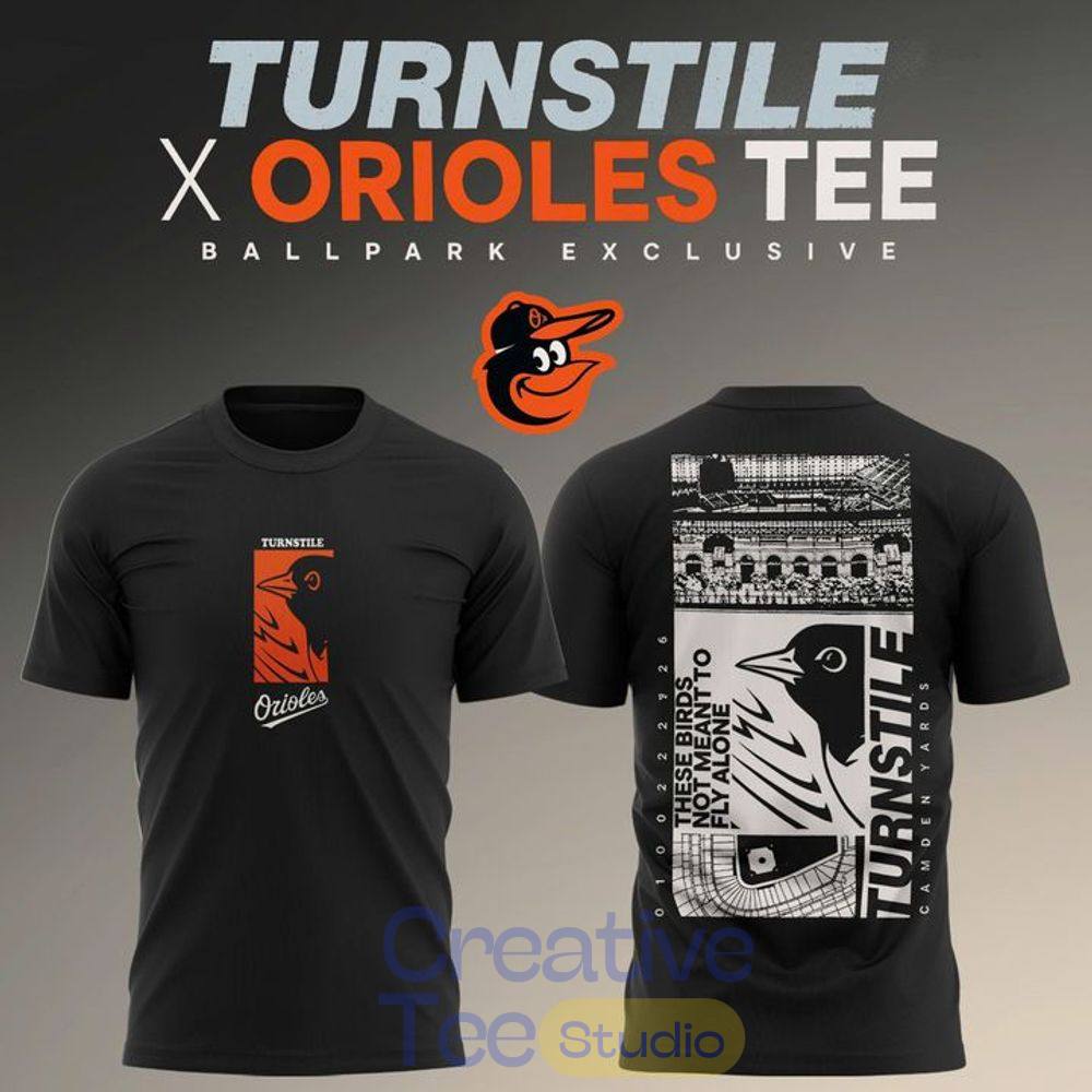 Turnstile x Baltimore Orioles Ballpark Exclusive Black T-Shirt Turnstile x Baltimore Orioles Ballpark Exclusive Black T-Shirt