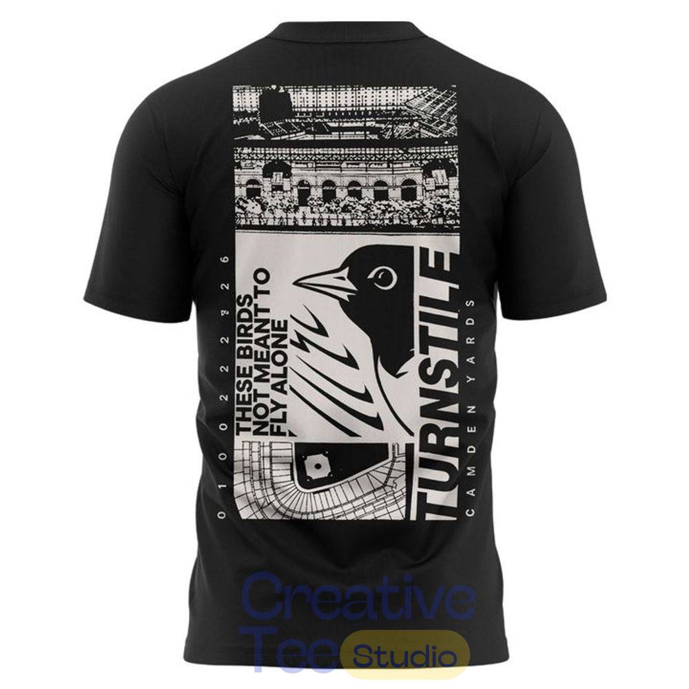 Turnstile x Baltimore Orioles Ballpark Exclusive Black T-Shirt Turnstile x Baltimore Orioles Ballpark Exclusive Black T-Shirt
