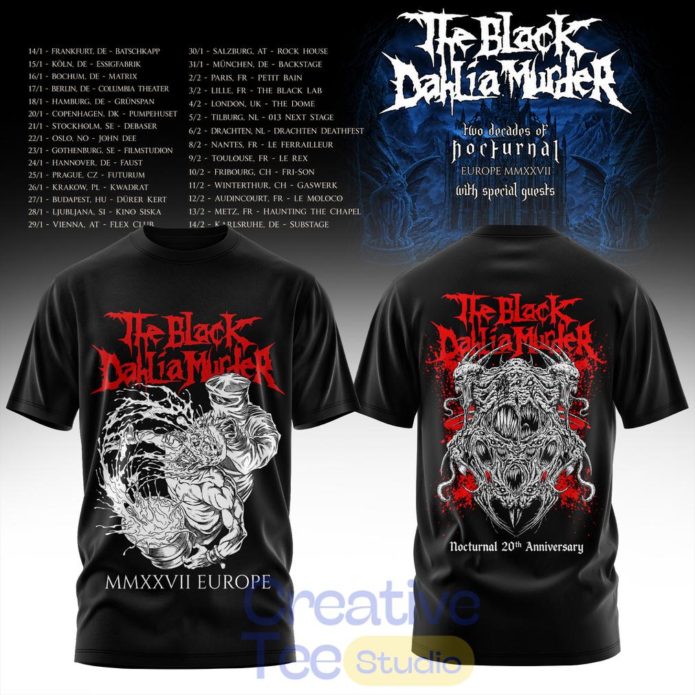 Two Decades of Nocturnal Europe MMXXVII Special Tee Hoodie Two Decades of Nocturnal Europe MMXXVII Special Tee Hoodie